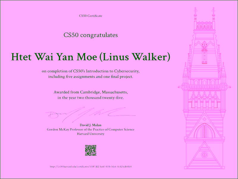 CS50 Introduction to Cybersecurity